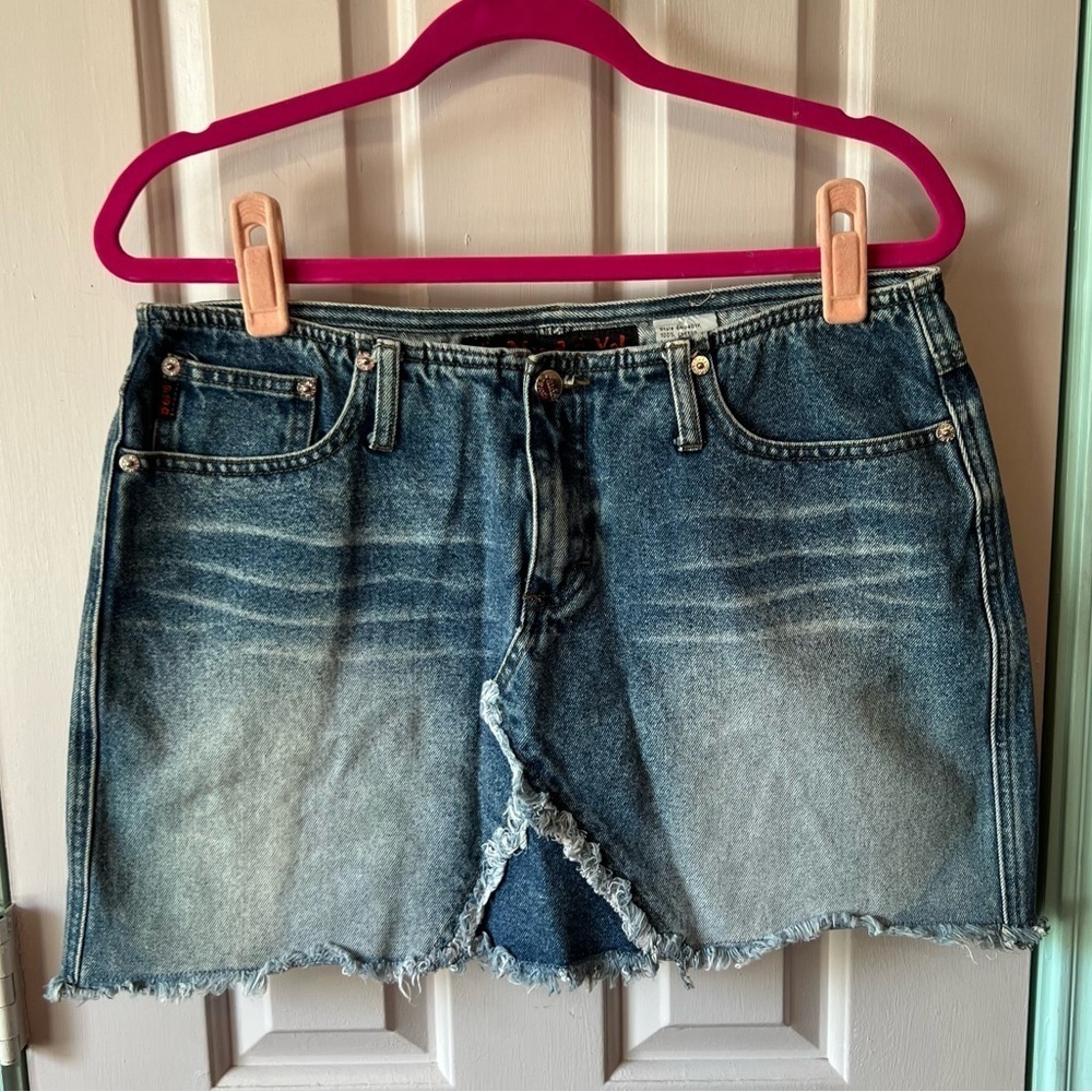 Y2K Mudd Denim Mini Skirt Size 13